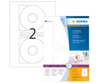 Kleebisetiketid CD-le, Herma - Ø 116mm, 100 lehte